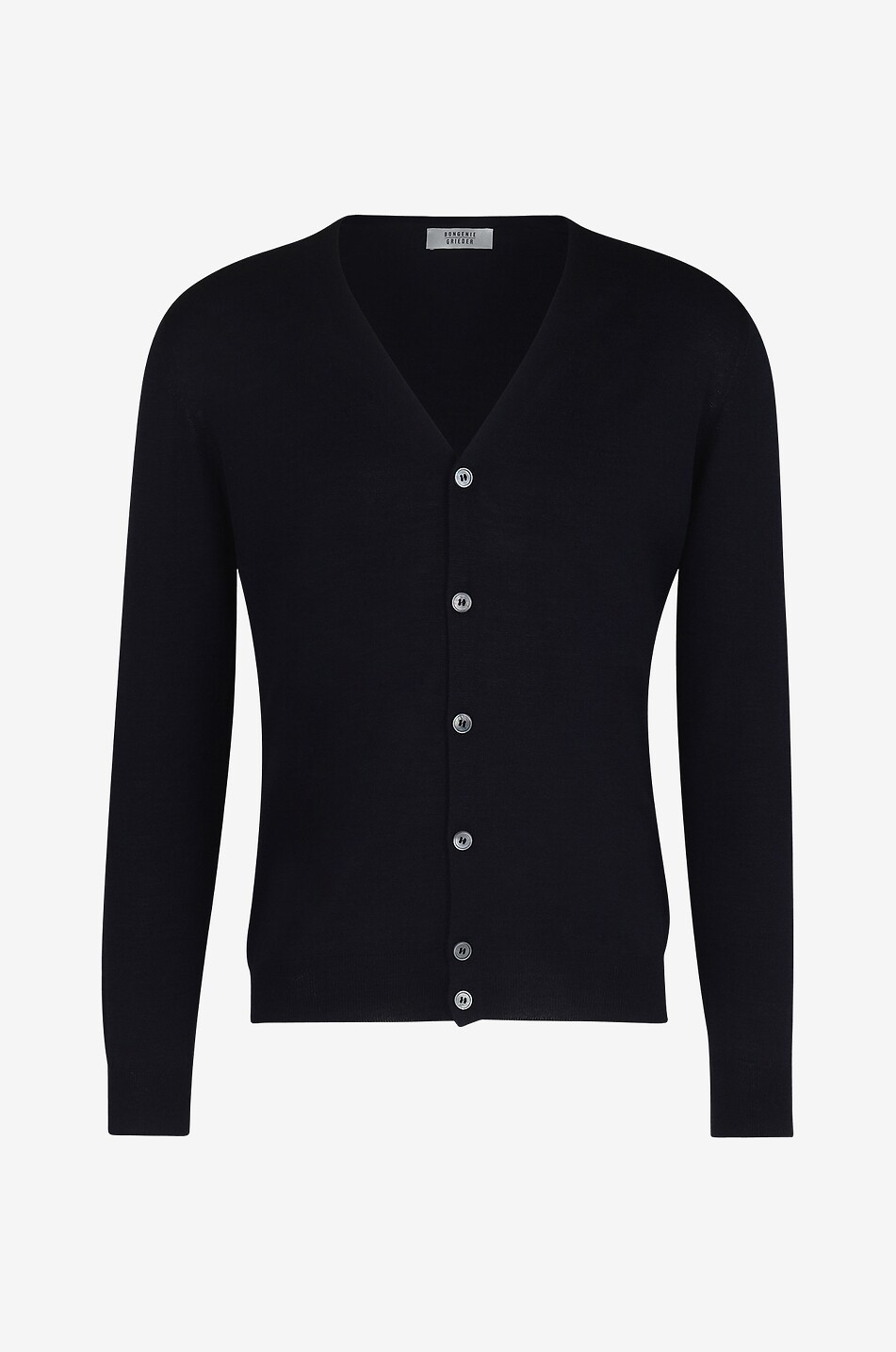 Geknöpfter Cardigan aus Wolle und Seide mit V-Ausschnitt