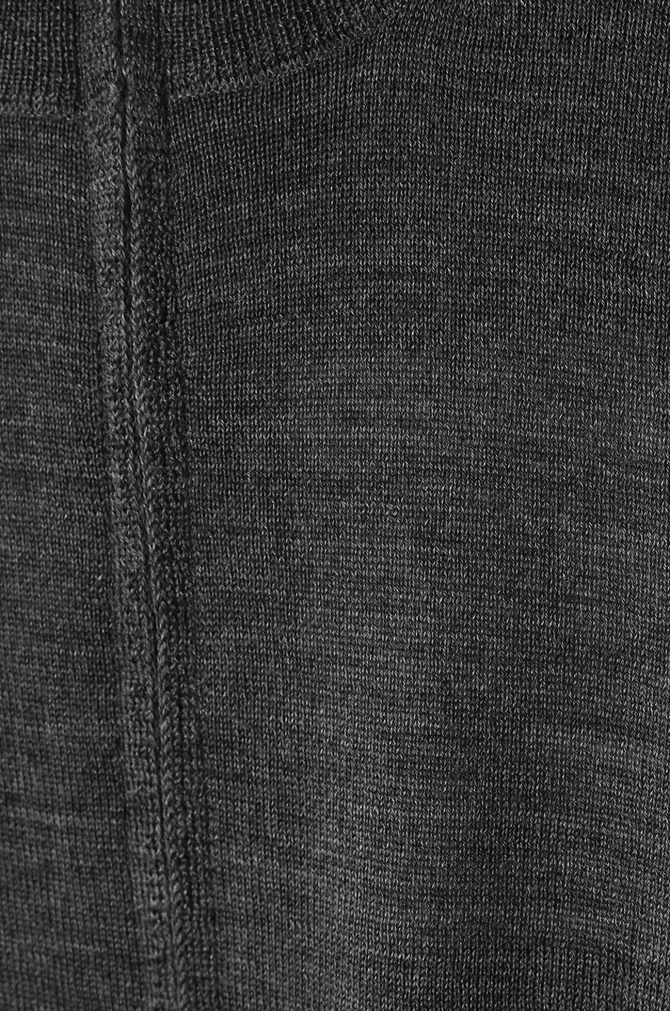 Cardigan zippé à col montant en laine et soie