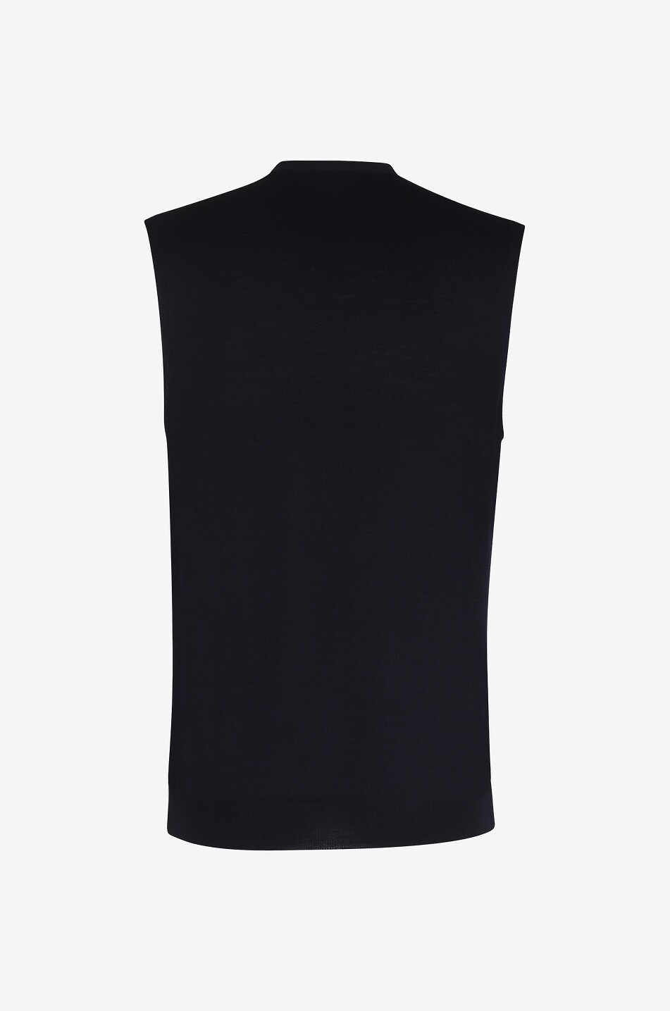 BONGÉNIE Gilet en maille de laine et soie à col V Homme BLEU FONCE 2