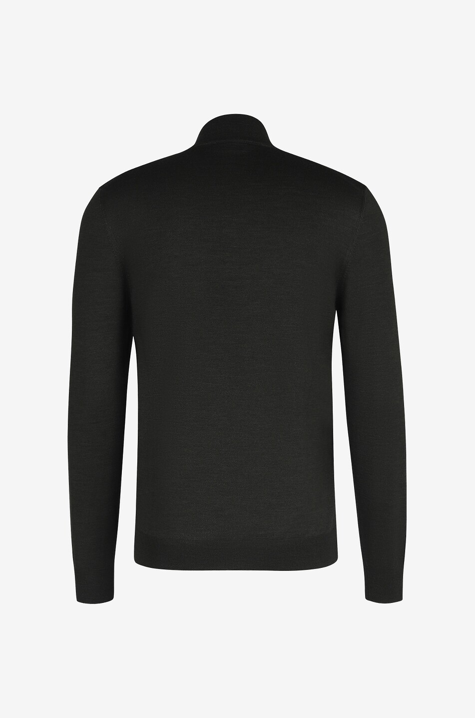 BONGÉNIE Feiner Pullover aus Wolle und Seide mit Halb-Zip-Stehkragen Herren GRÜN 2