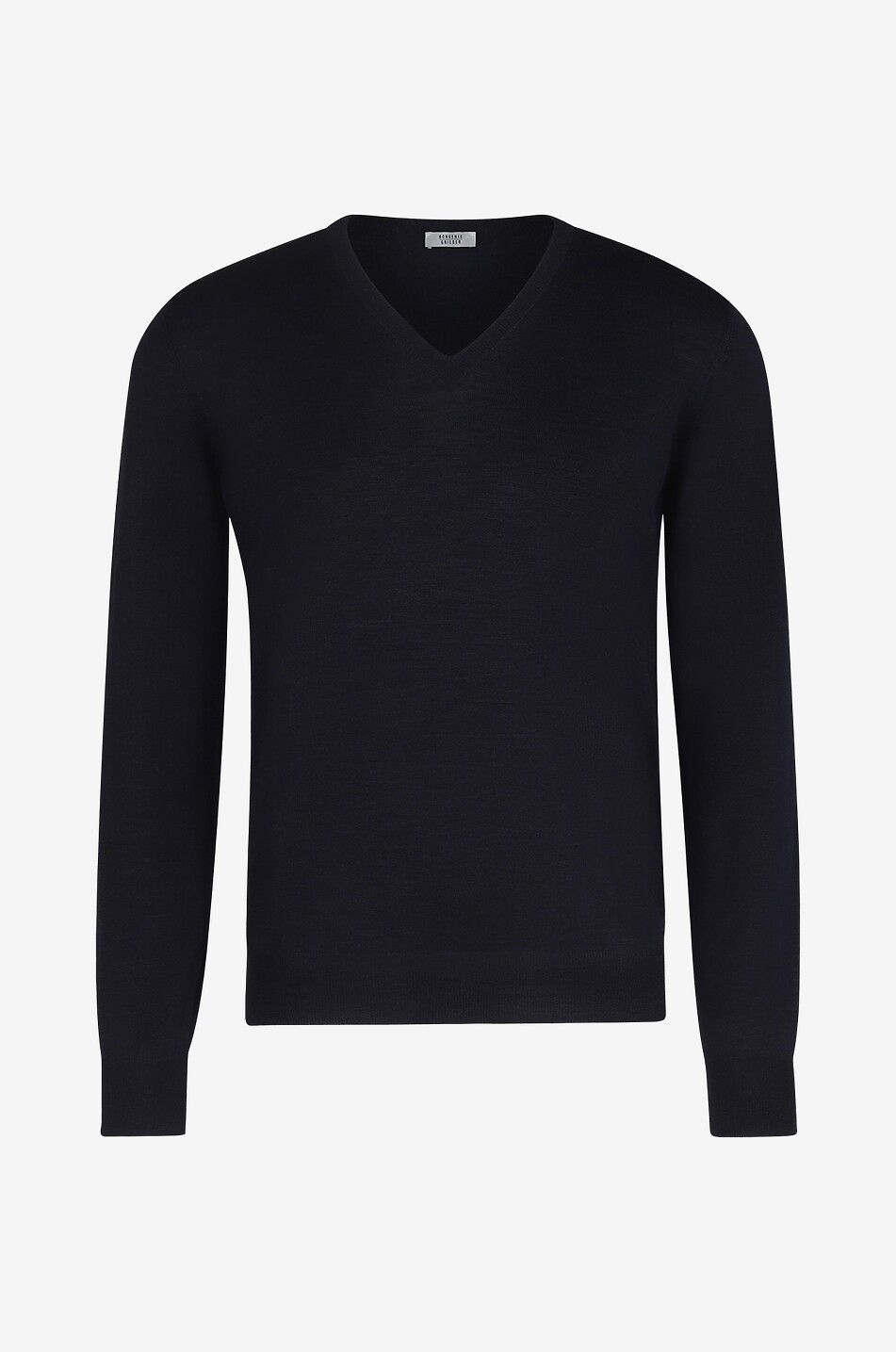 Feinstrickpullover aus Wolle und Seide mit V-Ausschnitt