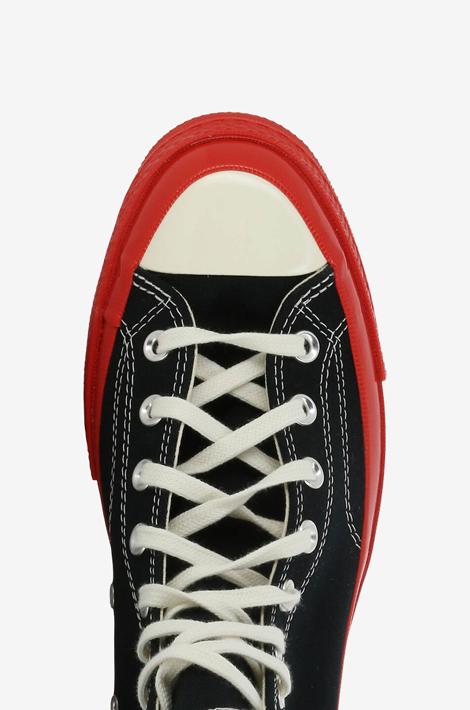 COMME DES GARCONS PLAY Hohe Sneakers aus Baumwolle Red Heart Herren SCHWARZ 5