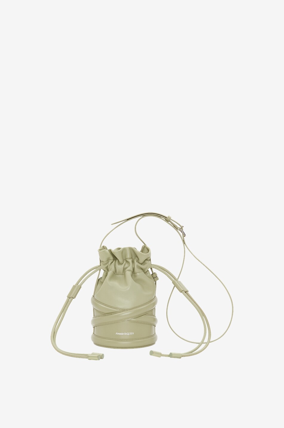 ALEXANDER McQUEEN The Soft Curve nappa leather bucket bag Women YELLOW 3