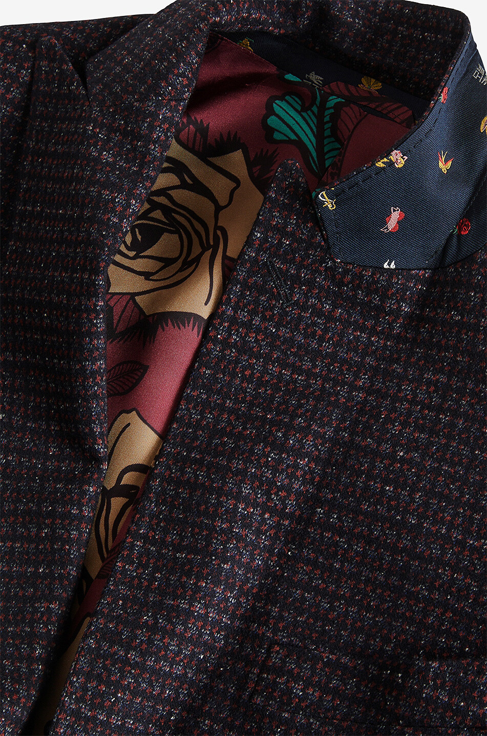 ETRO Blazer slim en laine mélangée Homme BLEU FONCE 6