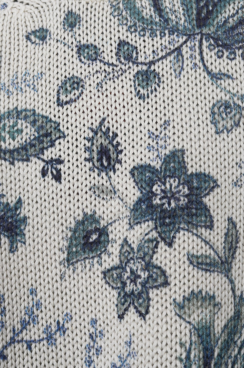 Pull en soie et lin imprimé Paisley Ramage