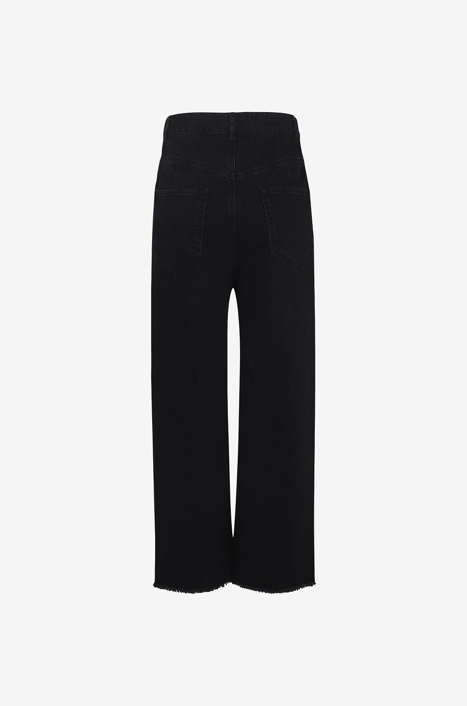 Ausgefranste Jeans mit verkürztem weitem Bein Dilali