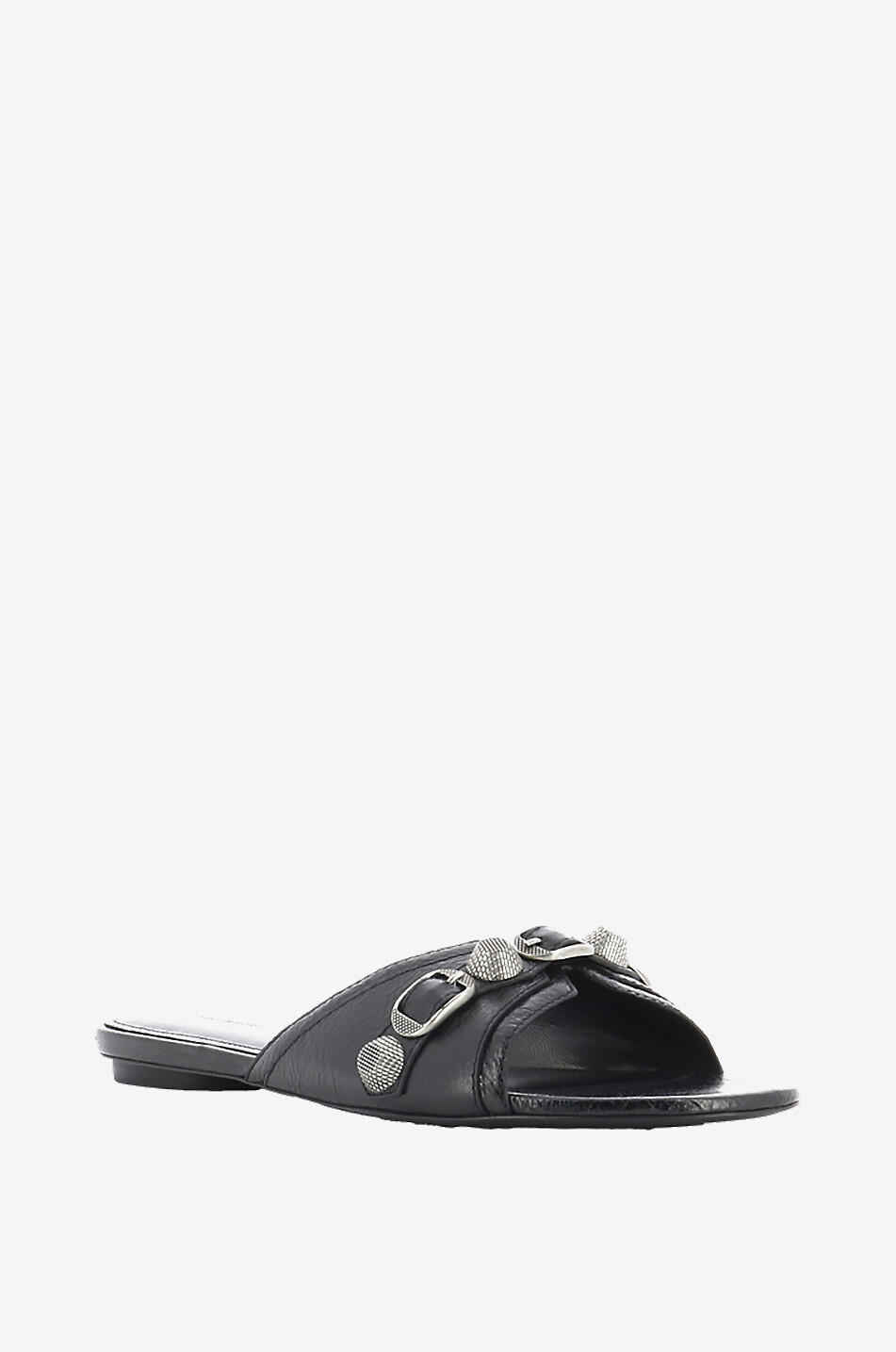 Flache Pantoletten aus Arenaleder Cagole