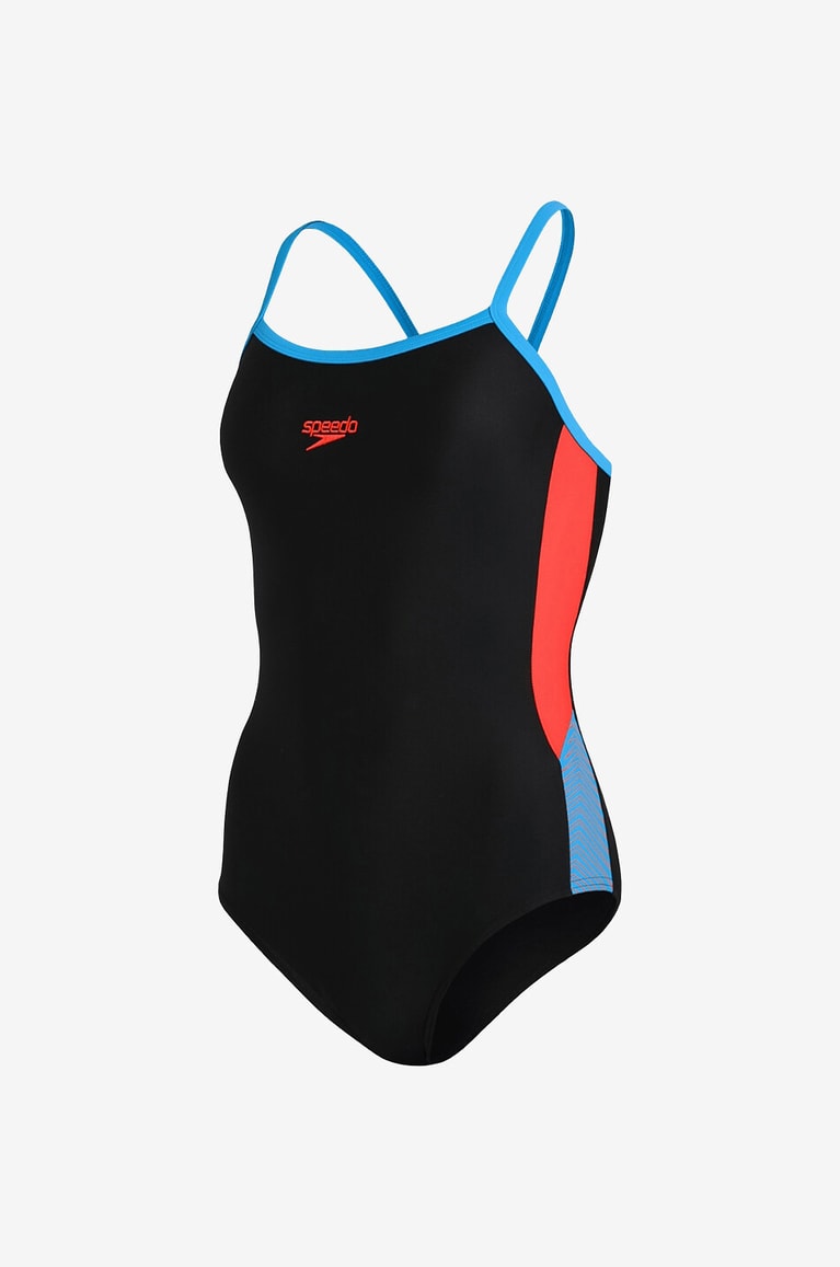 SPEEDO Dive Thinstrap Muscleback girl's swim suit Unisex BLACK 1