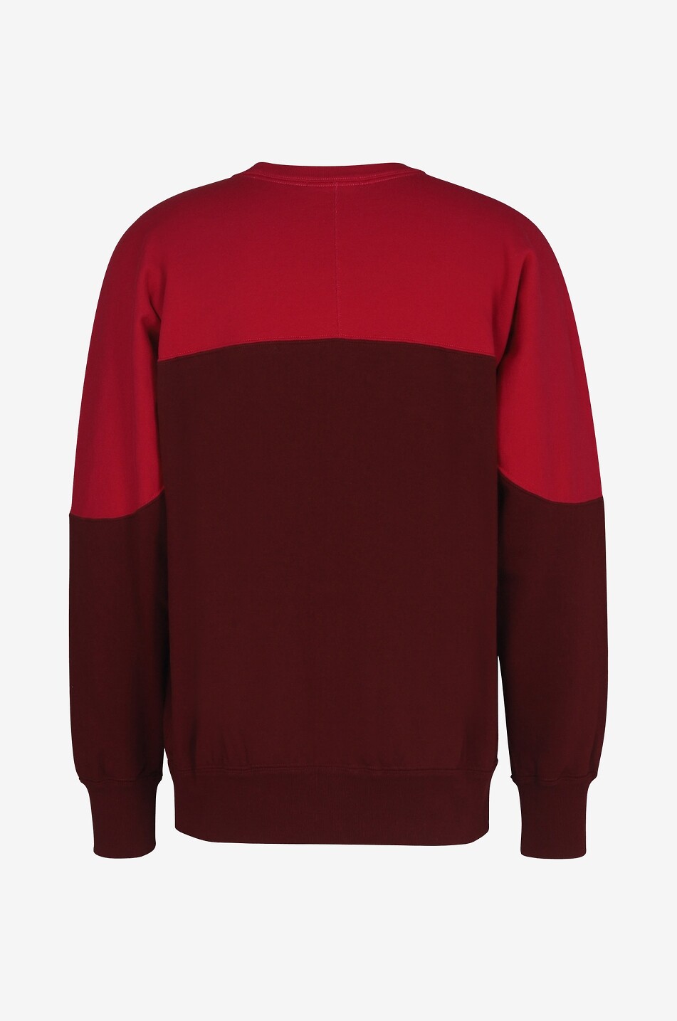 ISABEL MARANT Sweat-shirt à col rond bicolore flocké Howley Homme ROUGE FONCÉ 2