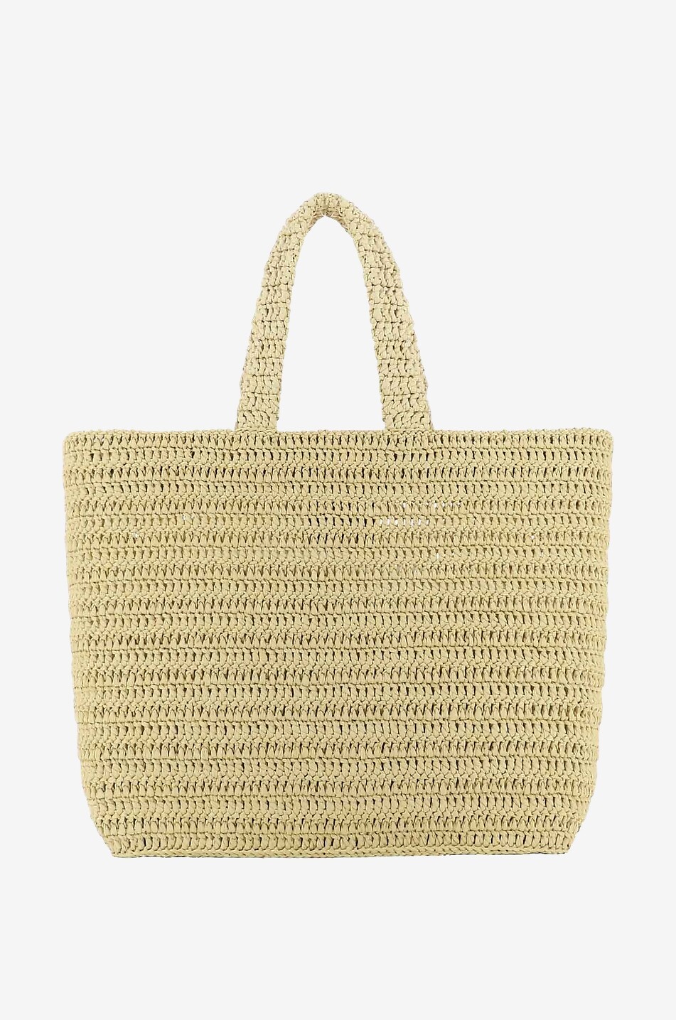 SAINT LAURENT PARIS Rive Gauche crochet raffia tote bag Women BLUE 3