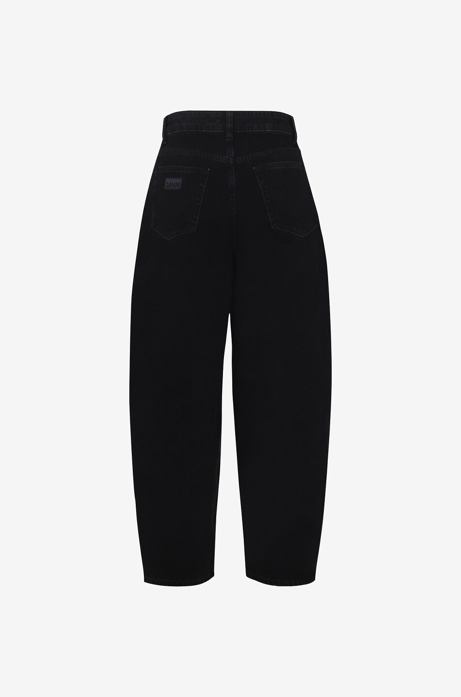 GANNI Stary Washed Black organic cotton tapered-leg jeans Women BLACK 2