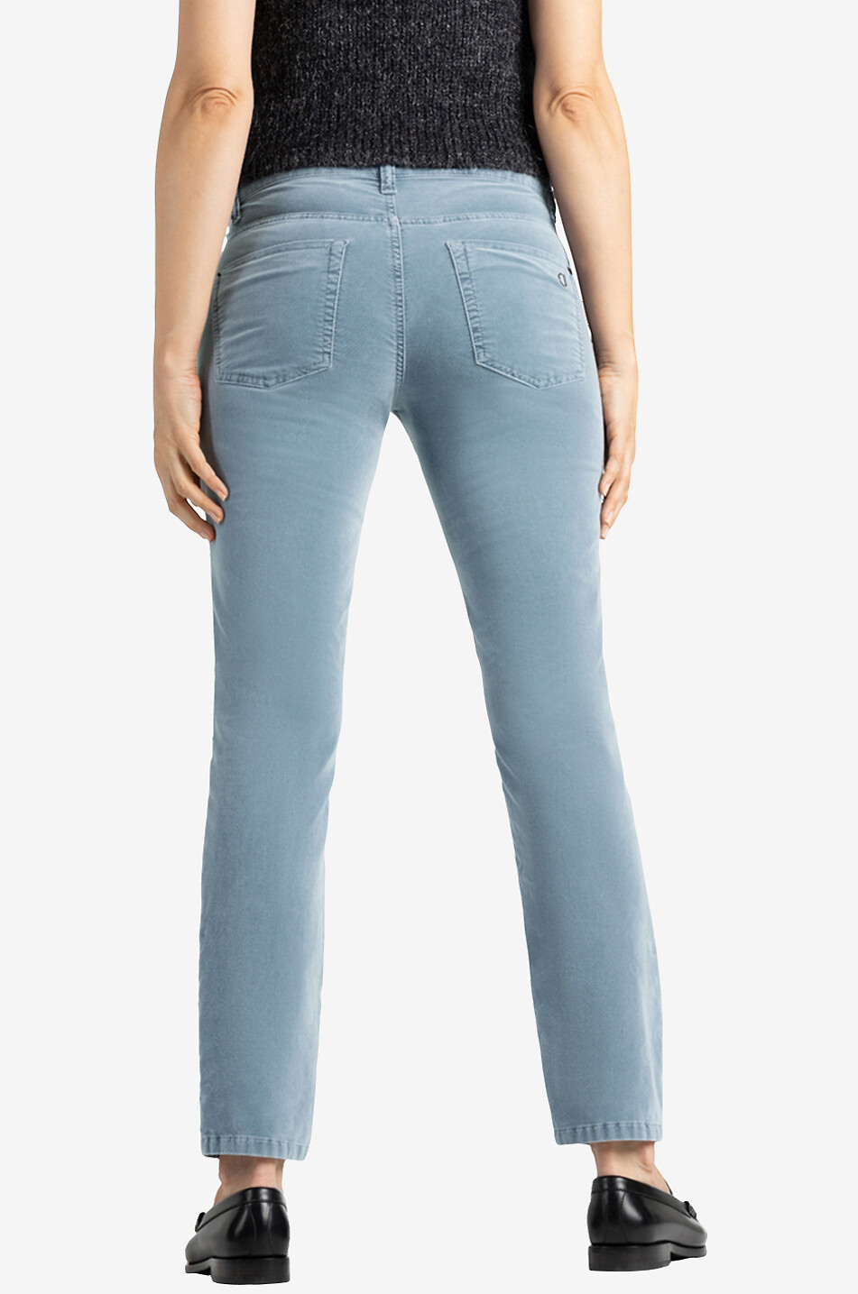 CAMBIO Jean slim en velours Paris Superstretch Femme BLEU CLAIR 3
