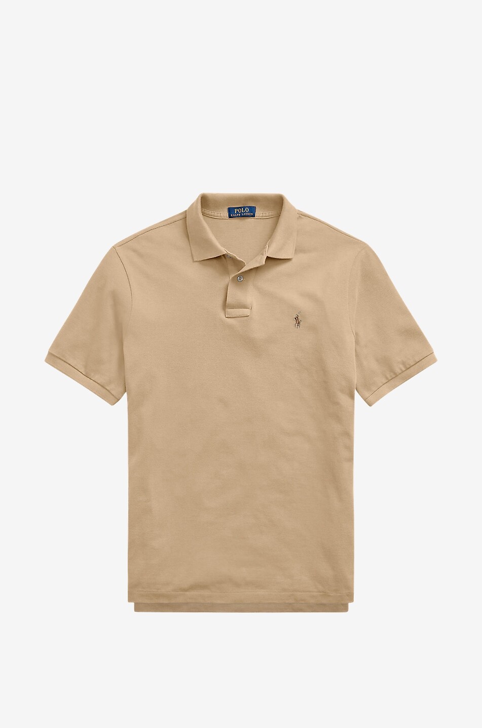 POLO RALPH LAUREN Custom Slim Fit Pony embroidered piqué cotton polo shirt Men BEIGE 1