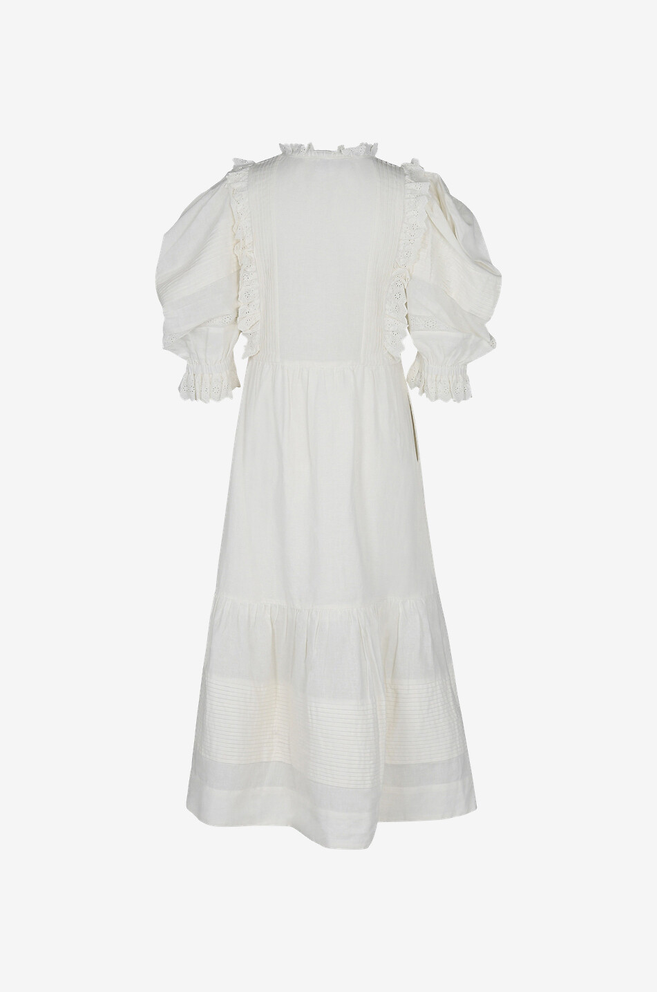 SEA Robe mi-longue en coton Kiara Femme BLANC 2