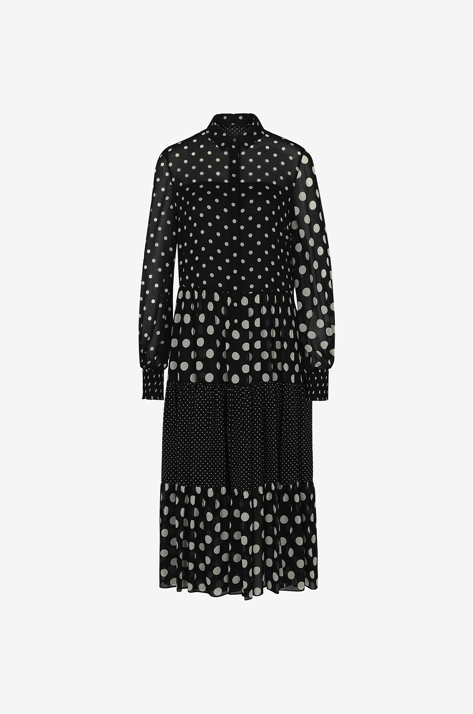 Robe midi en viscose à pois