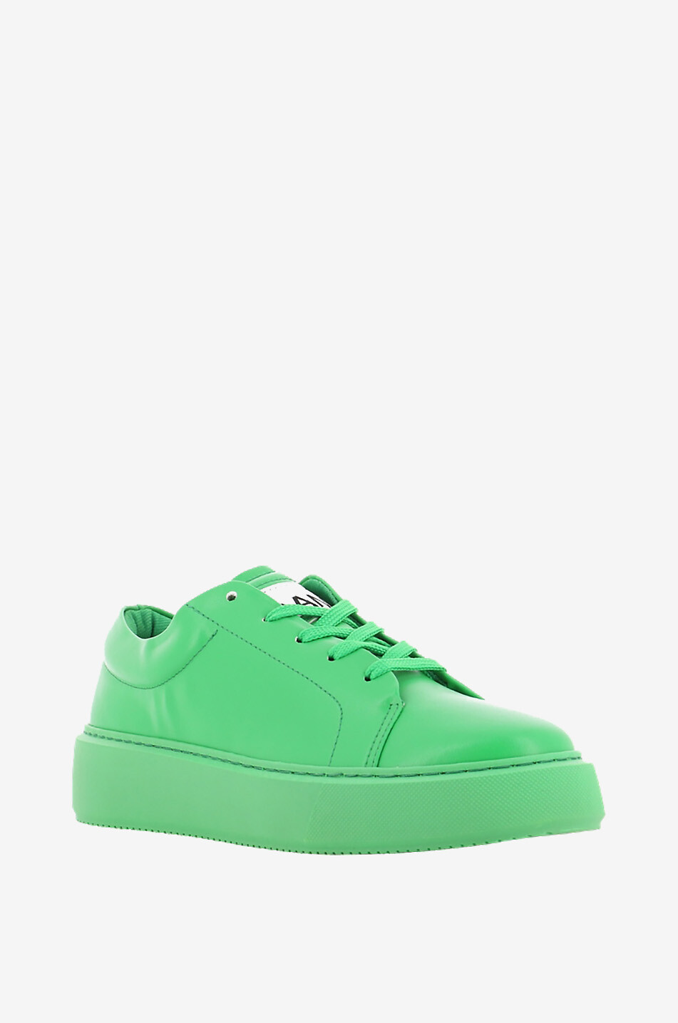 GANNI Vegea faux leather low-top lace-up sneakers Women GREEN 1