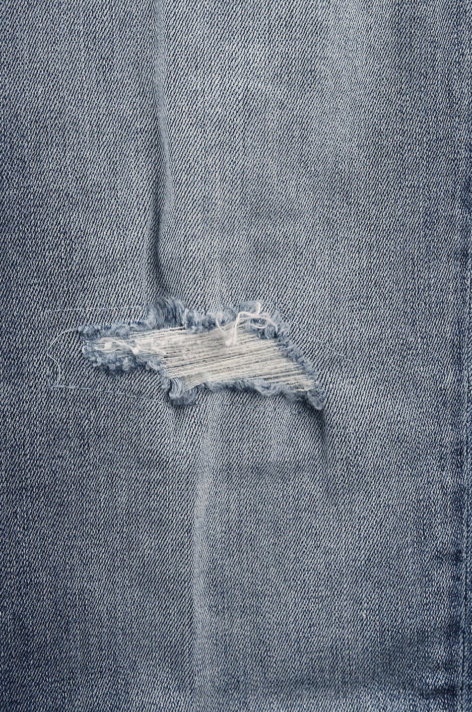 7 FOR ALL MANKIND Jean droit en coton The Modern Straight Rewrite Femme BLEU 3