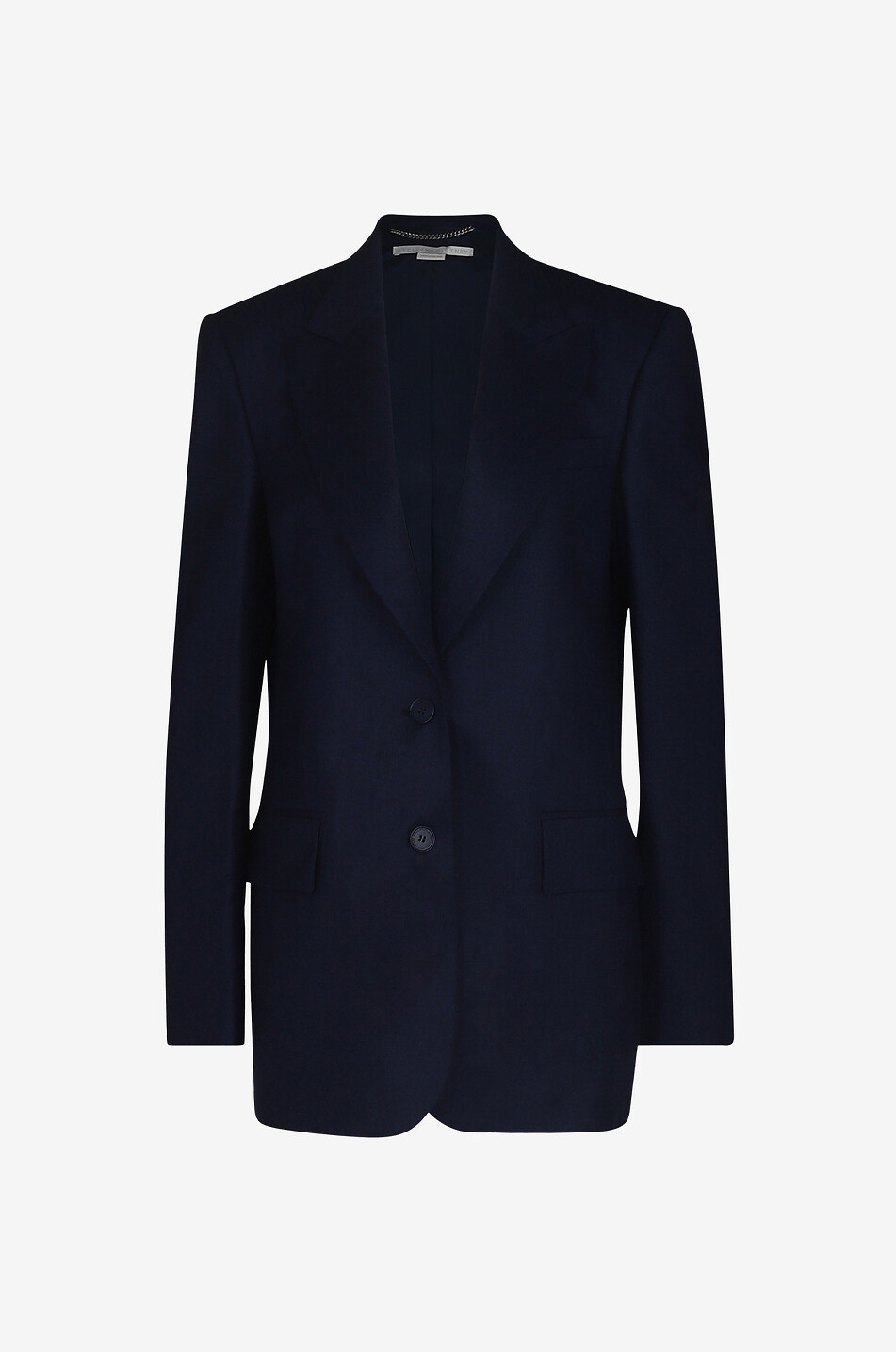 Blazer à boutonnage simple en flanelle de laine