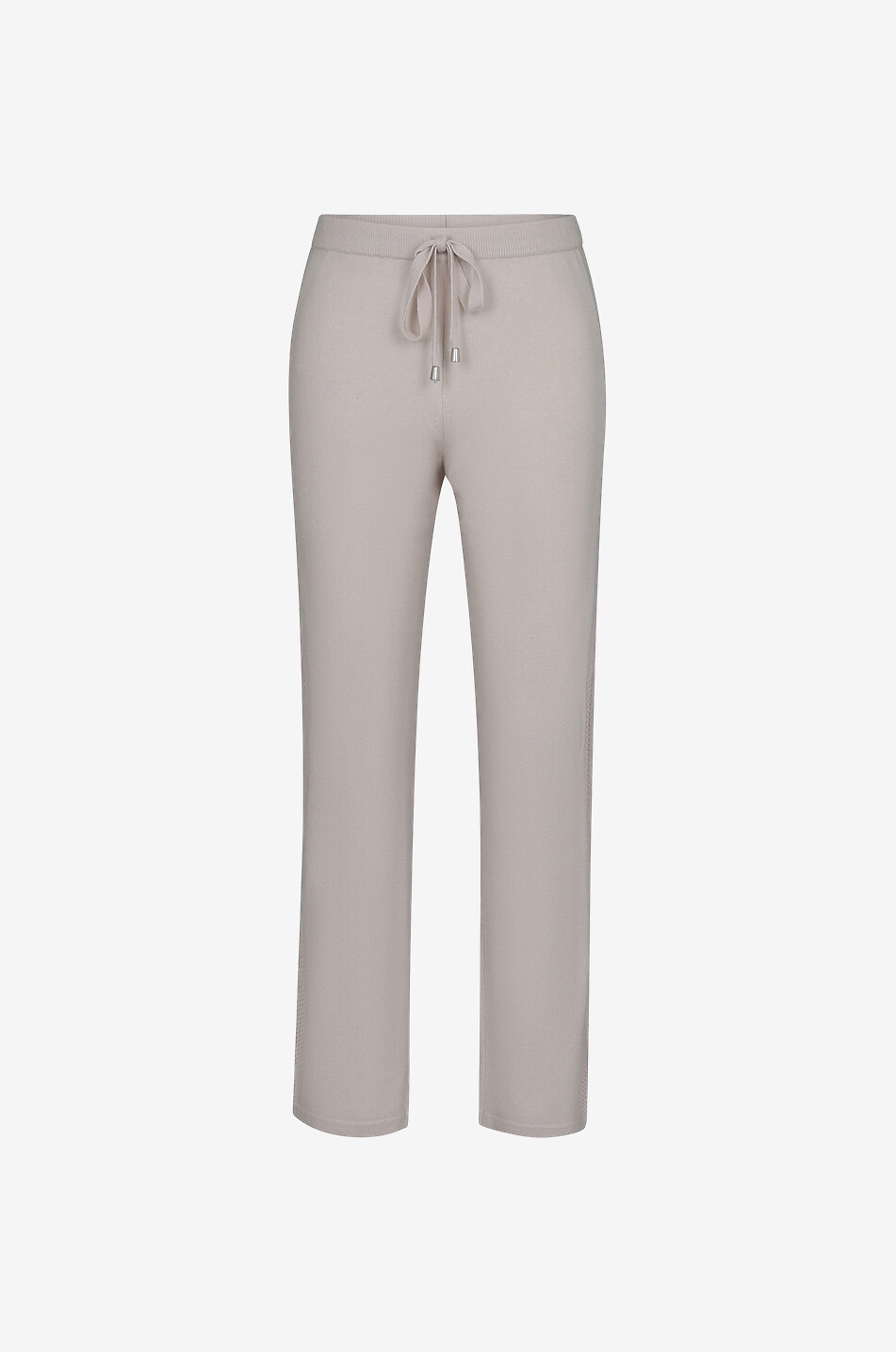 Knit jogging trousers in organic cashmere