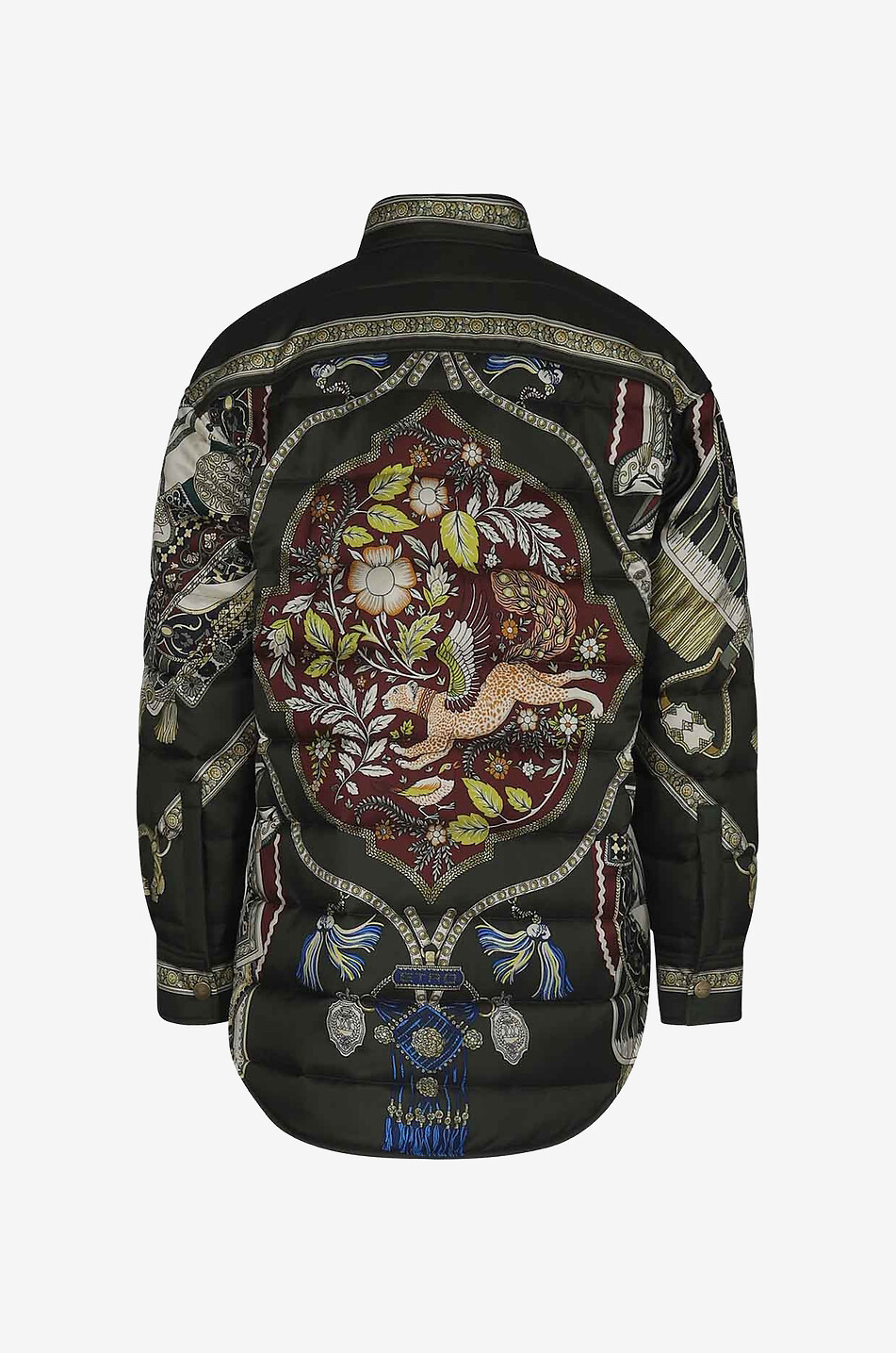 ETRO Gesteppte Hemdjacke aus Seide mit Sattel-Print Damen MITTELGRÜN 2