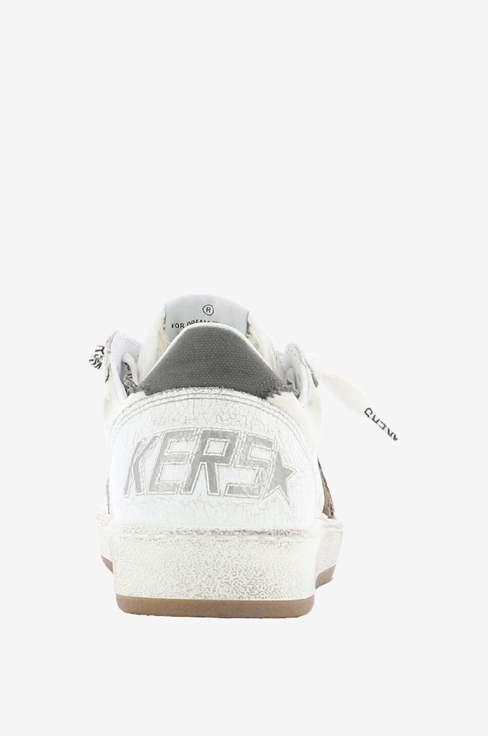 GOLDEN GOOSE Niedrige Sneakers aus Leder Ball Star Damen CREMEFARBEN 4