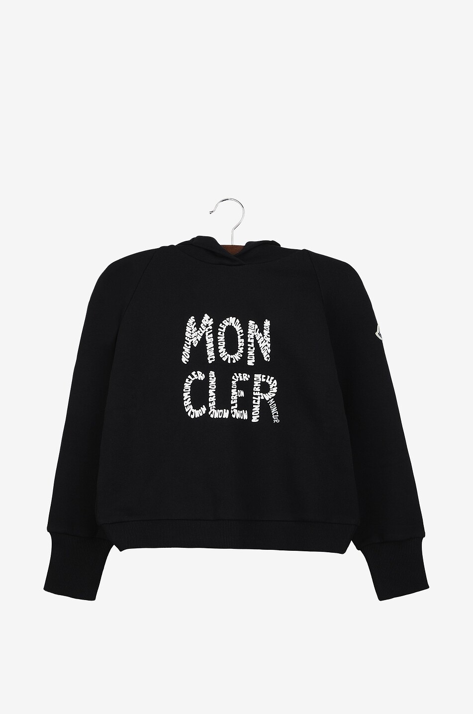 Logo printed and embroidered girls' hooded sweatshirt