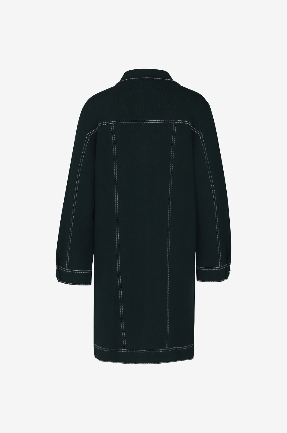 BARRIE Lange Jacke aus Kaschmir und Baumwolle Damen DUNKELGRÜN 2