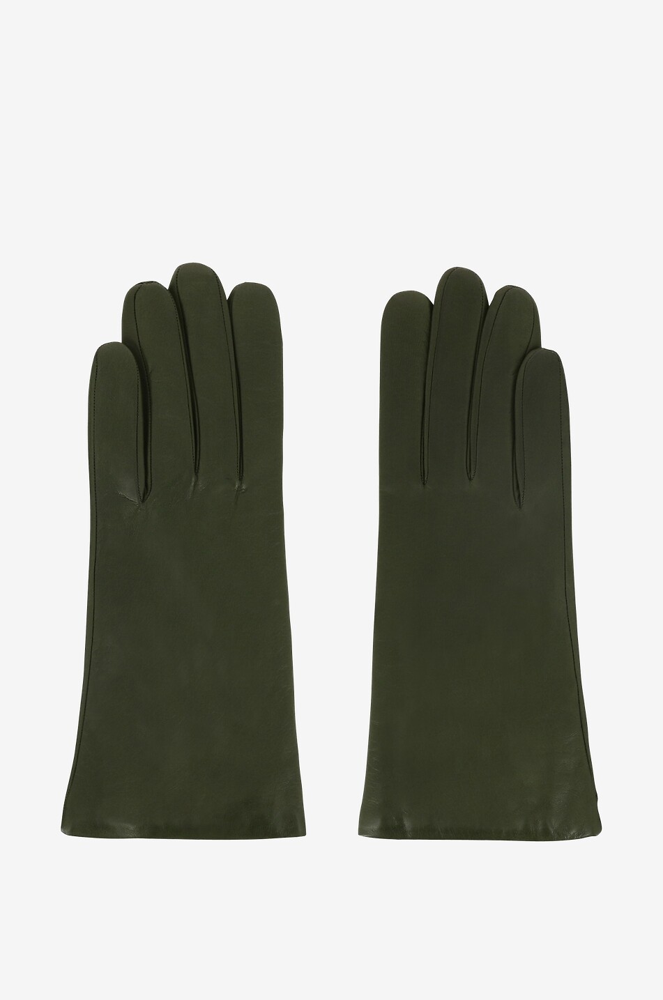 SERMONETA GLOVES Cashmere lined nappa leather gloves Women DARK KHAKI 1