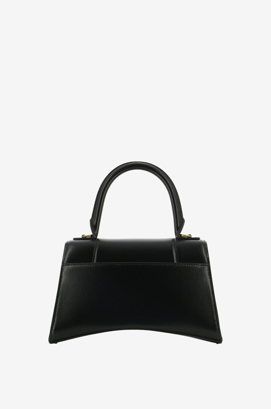 BALENCIAGA Handtasche aus glattem Leder Hourglass Top Handle S Damen SCHWARZ 3