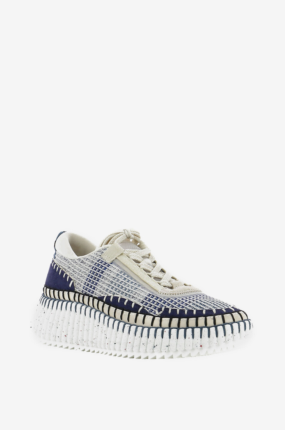 CHLOE Umweltfreundliche niedrige Sneakers aus Mesh Nama Damen BLAU 1
