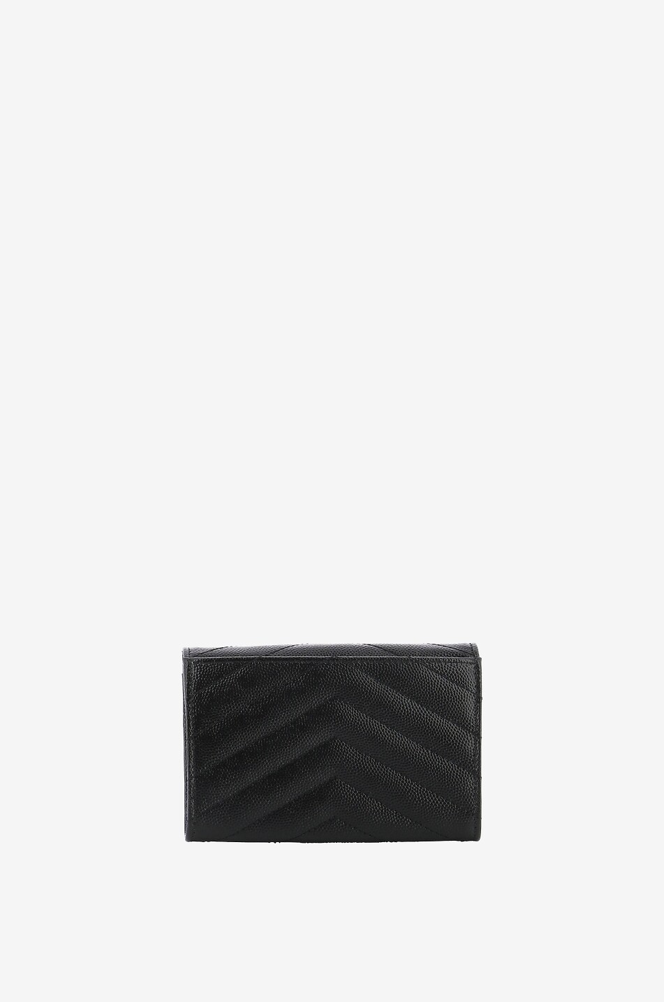 SAINT LAURENT PARIS Portefeuille compact en cuir matelassé Cassandre Femme NOIR 2