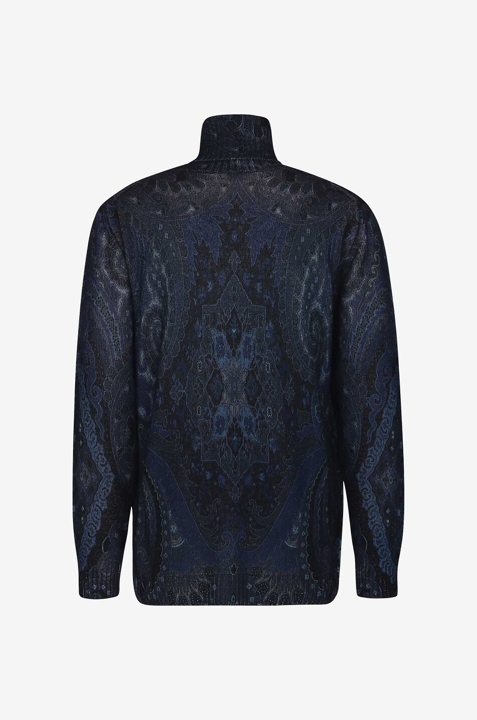 ETRO Pull à col roulé en laine imprimé motifs tapis Homme BLEU FONCE 2