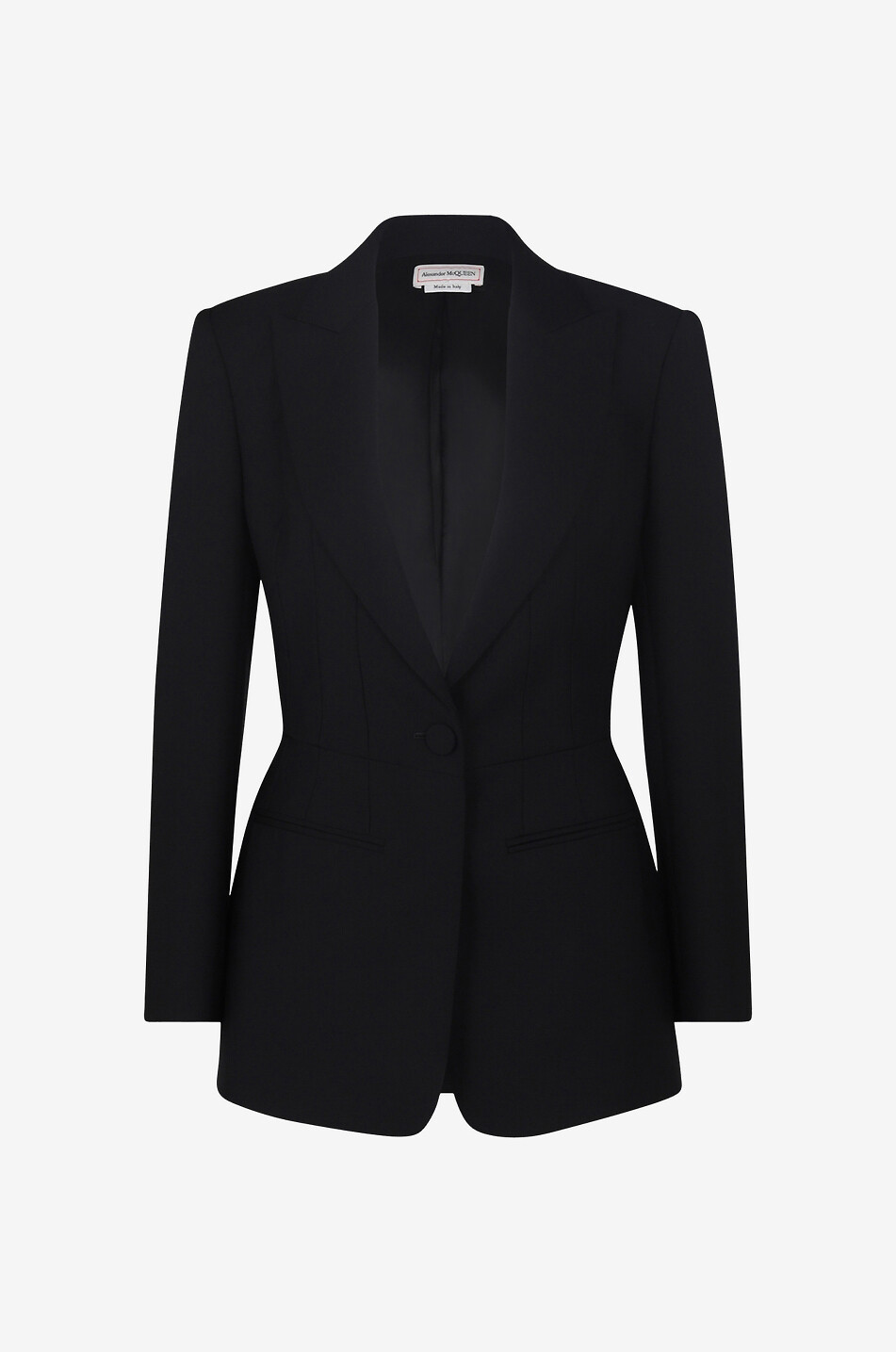 Taillierter Blazer aus Wolle und Mohair Kickback