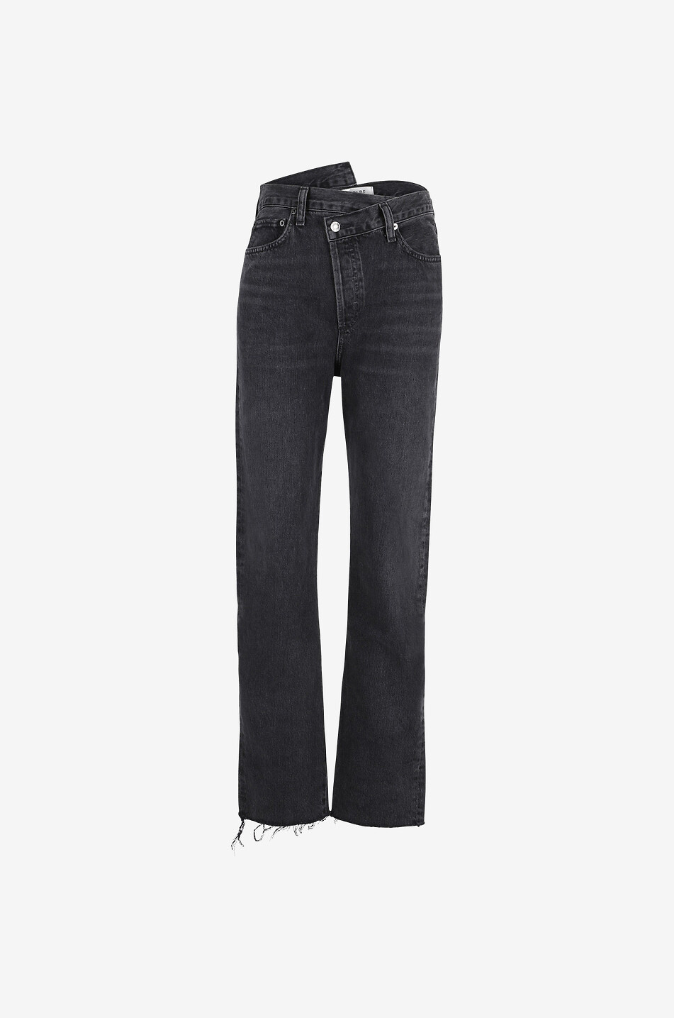 AGOLDE Faded Black store High-Rise Straight Cotton Jeans