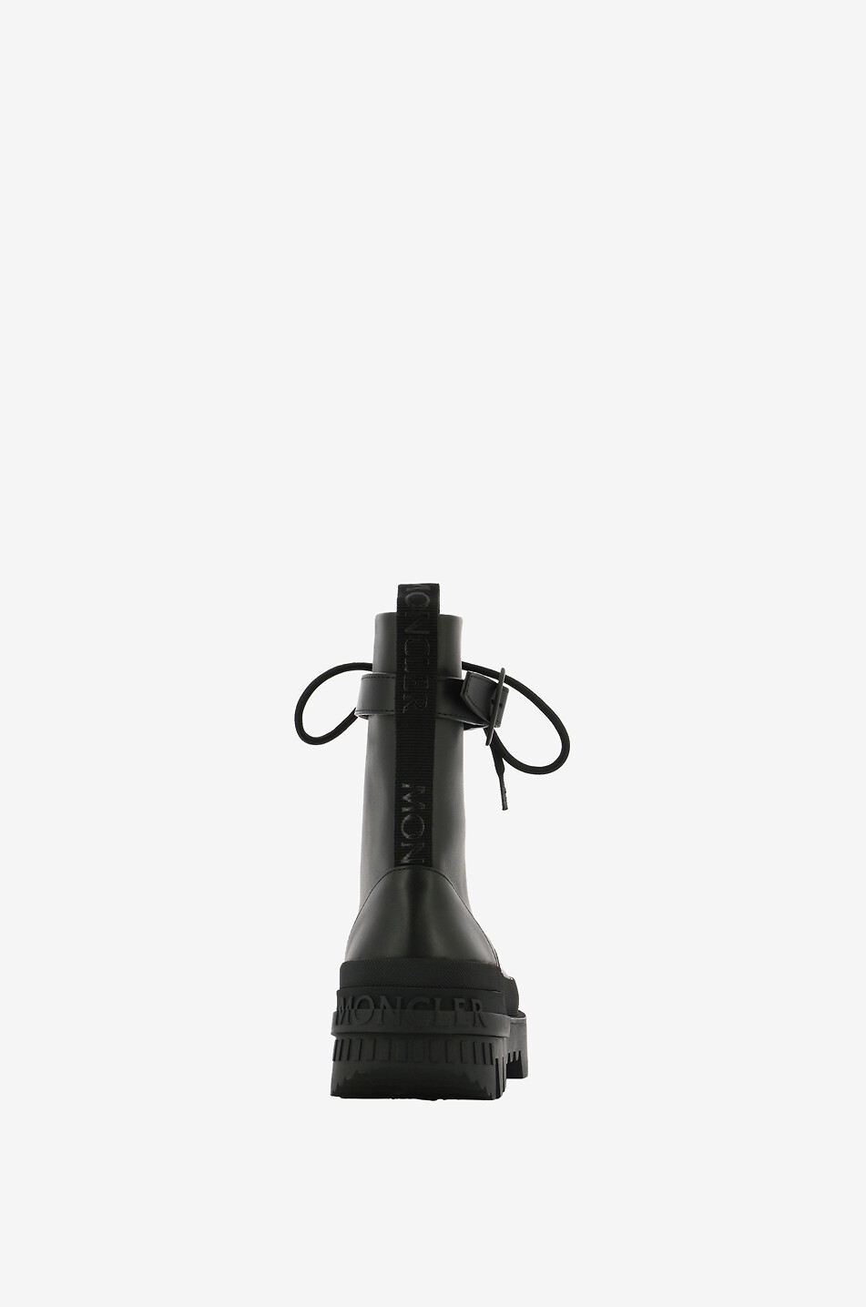 MONCLER Bottines à lacets en cuir Carinne Femme NOIR 4