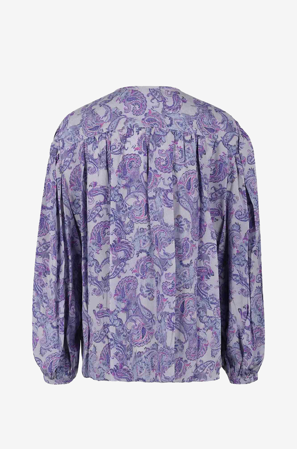 ISABEL MARANT Blouse trapèze en soie imprimée Brunille Femme BLEU 2