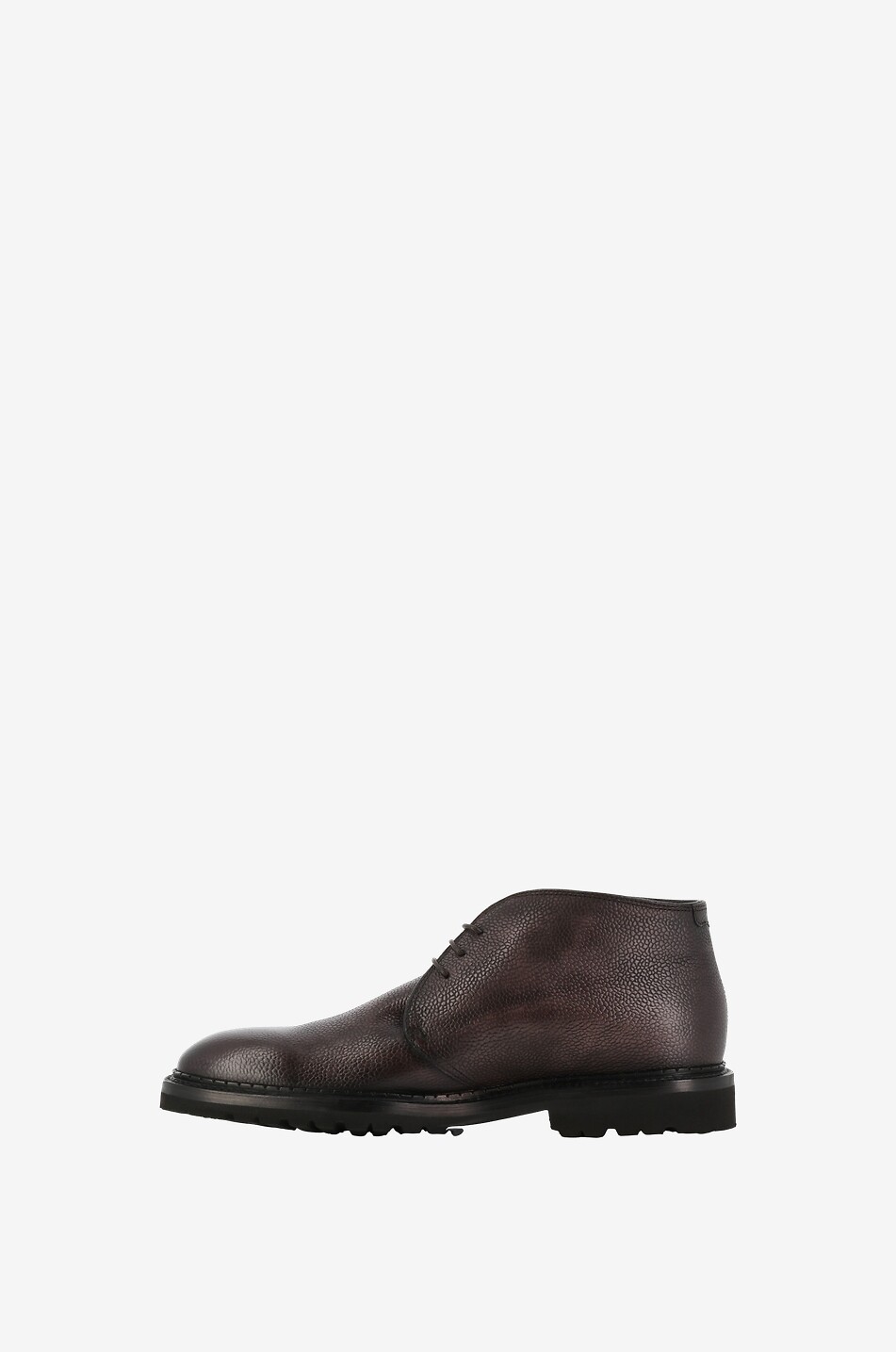 BARRETT Chaussures à lacets montantes en cuir grainé doublées Homme MARRON MOYEN 3