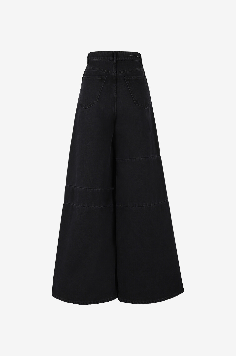 MM6 Jean à jambes large en coton Femme NOIR 2