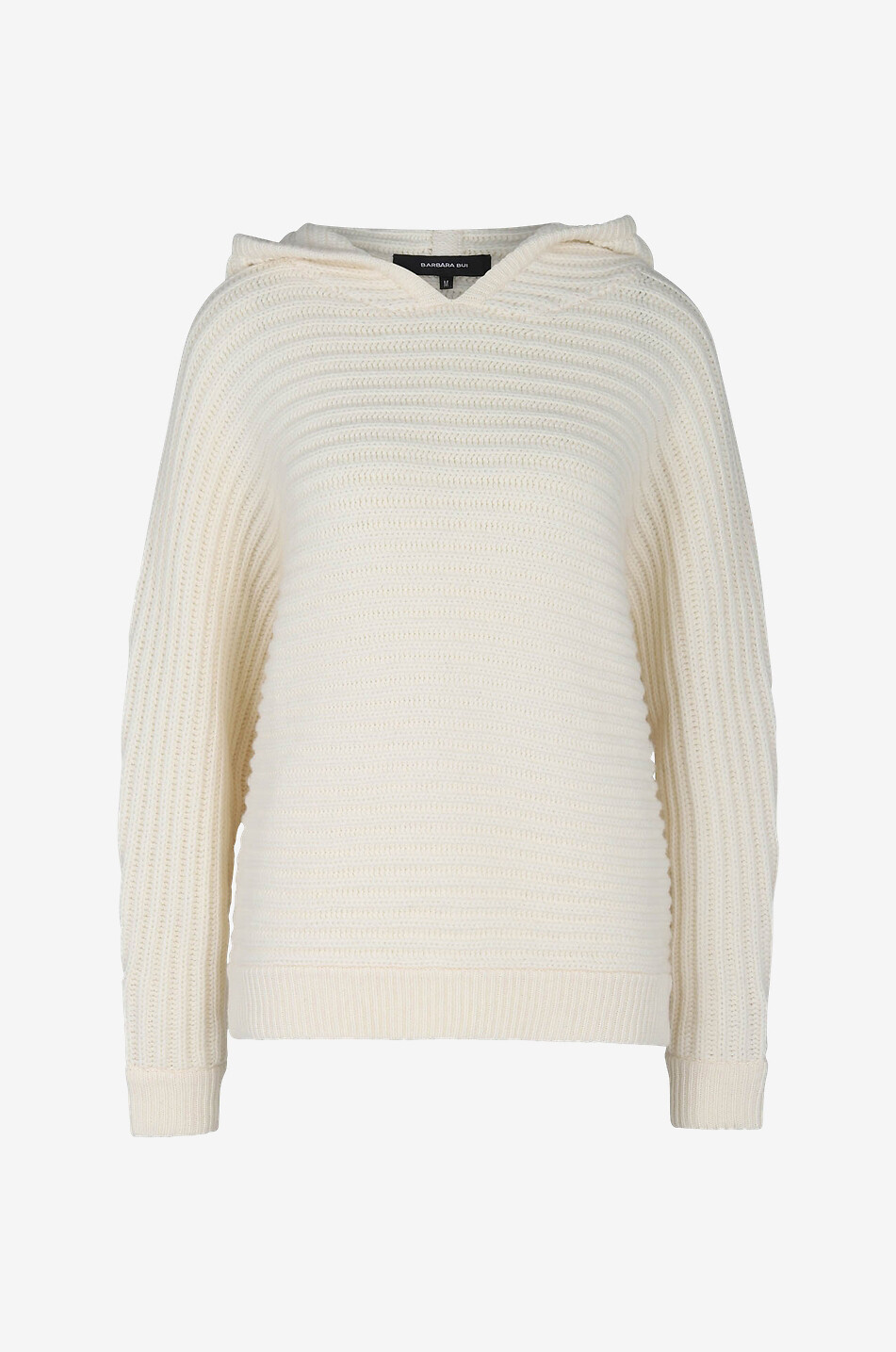 Oversize-Kapuzenpullover im horizontalen Rippstrick