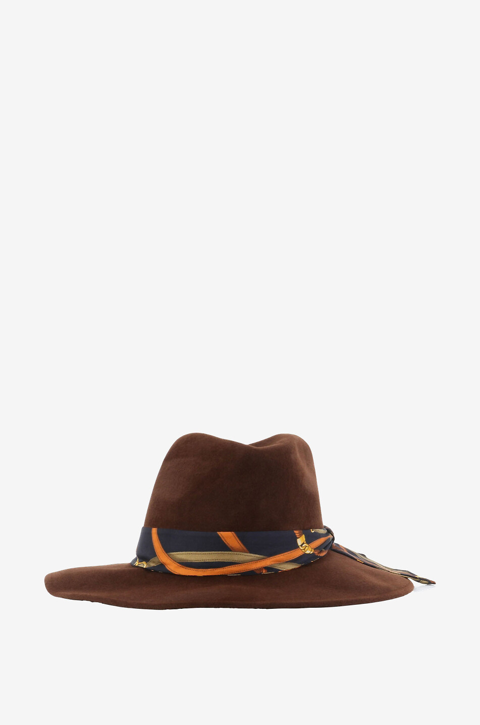 Fédora en feutre de lapin orné d'un ruban