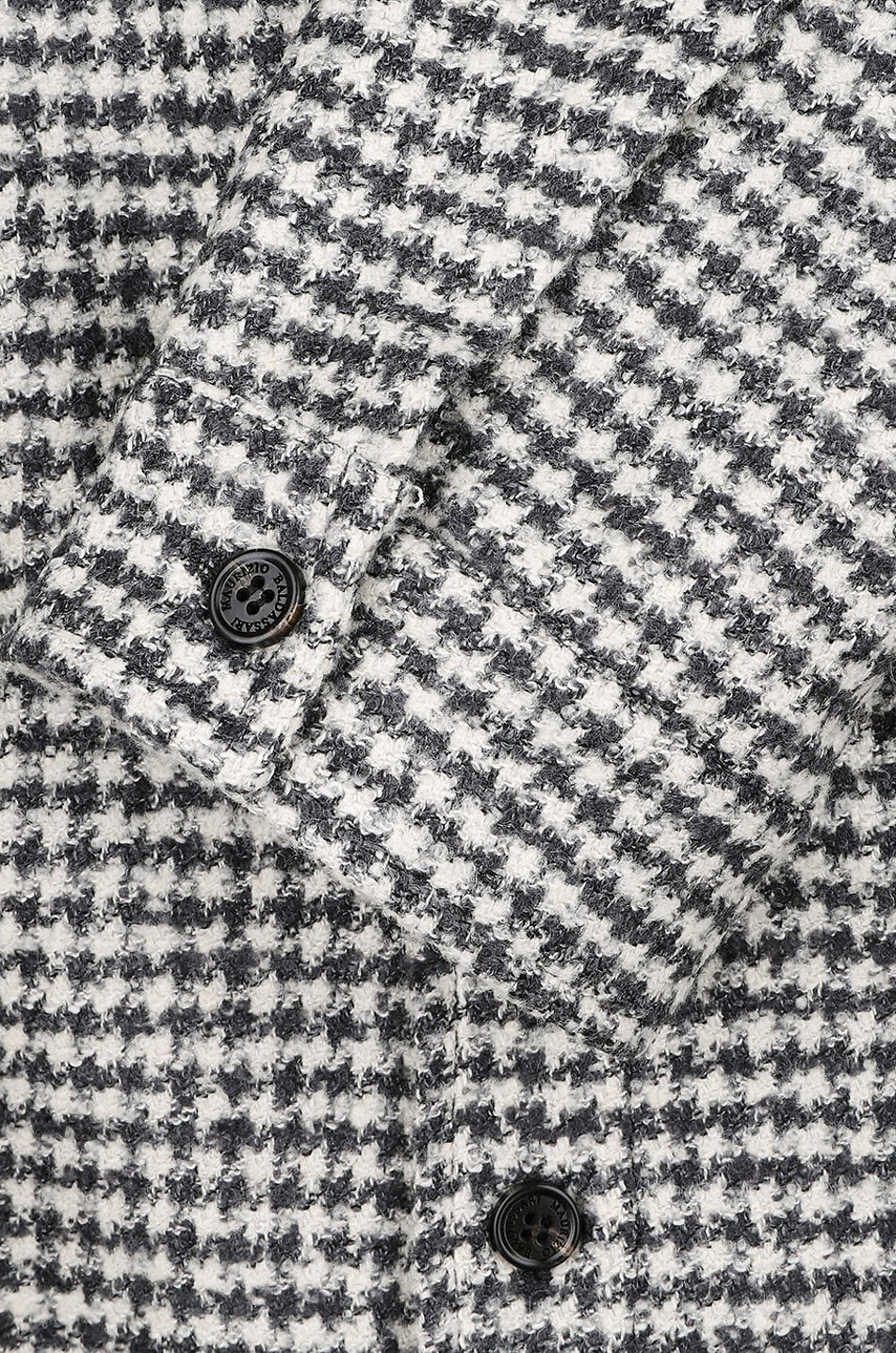 MAURIZIO BALDASSARI Surchemise en laine et soie pied-de-poule Homme GRIS FONCÉ 3