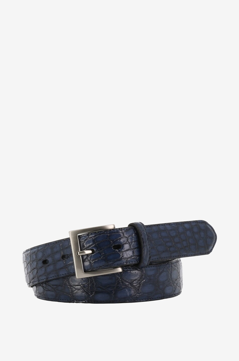 FAUSTO COLATO Ledergürtel Alligatore Ready - 3,5 cm Herren DUNKELBLAU 1