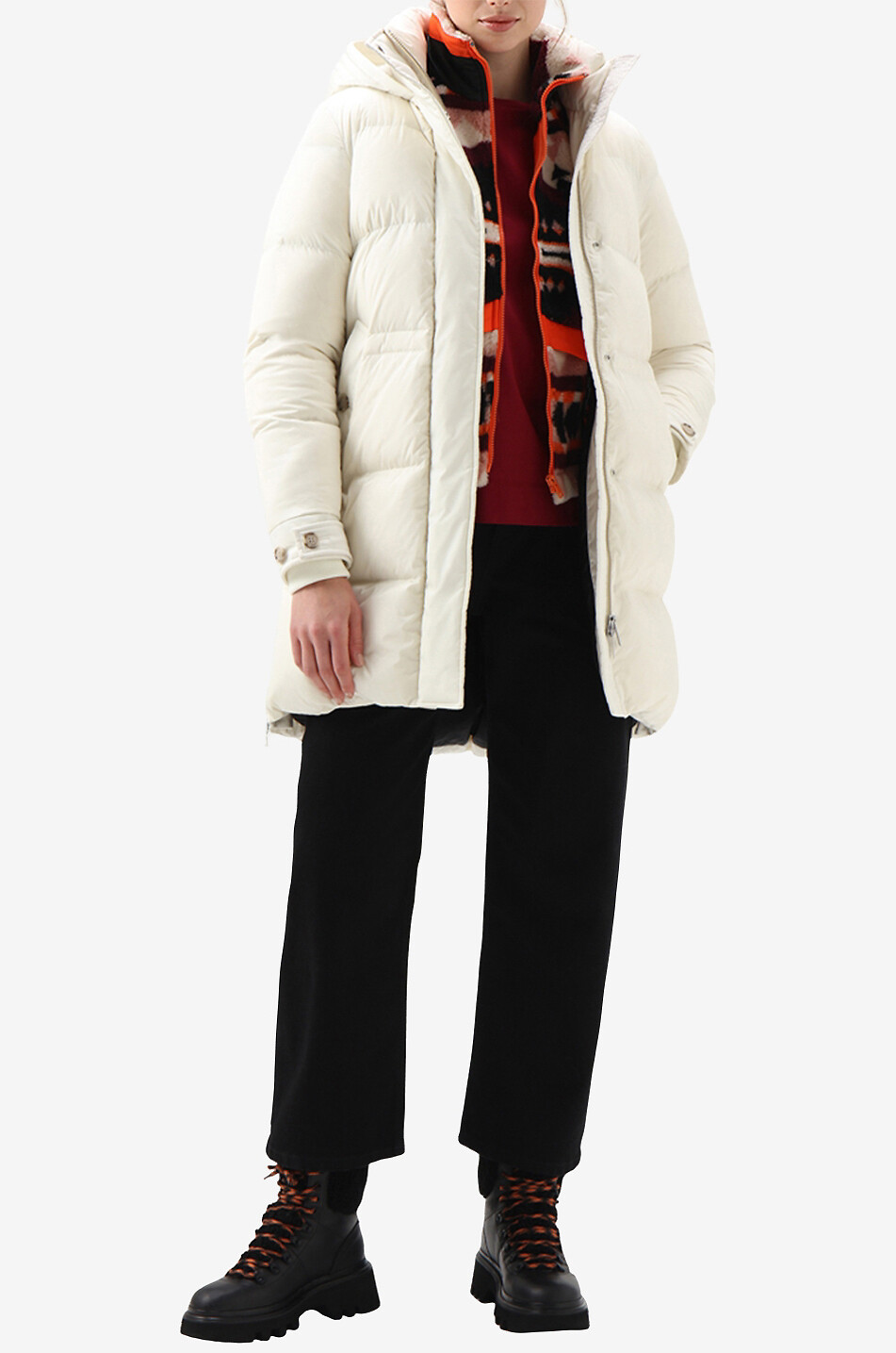 WOOLRICH Daunenjacke mit Kapuze Alsea Puffy Damen WEISS 4