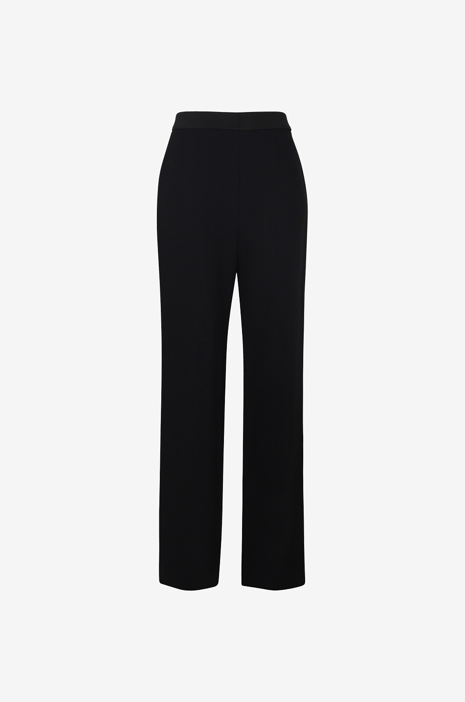 ERMANNO SCERVINO Tuxedo spirit high-rise wide-leg crepe trousers Women BLACK 2