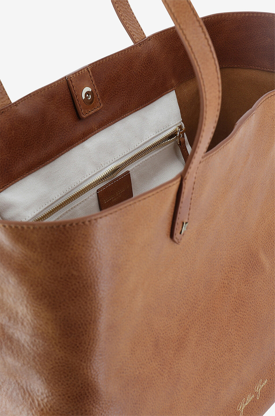 GOLDEN GOOSE Pasadena cow leather tote bag Women BROWN 5