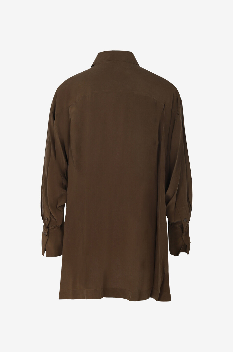 EQUIPMENT Seidenbluse mit langen Ärmeln Emile Damen MITTELBRAUN 2