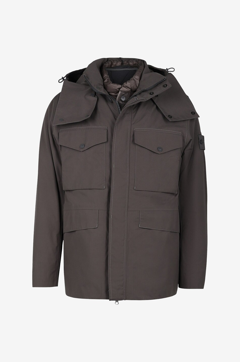 Windbreaker-Jacke 437F1 O-Ventile_Stone Island Ghost Piece