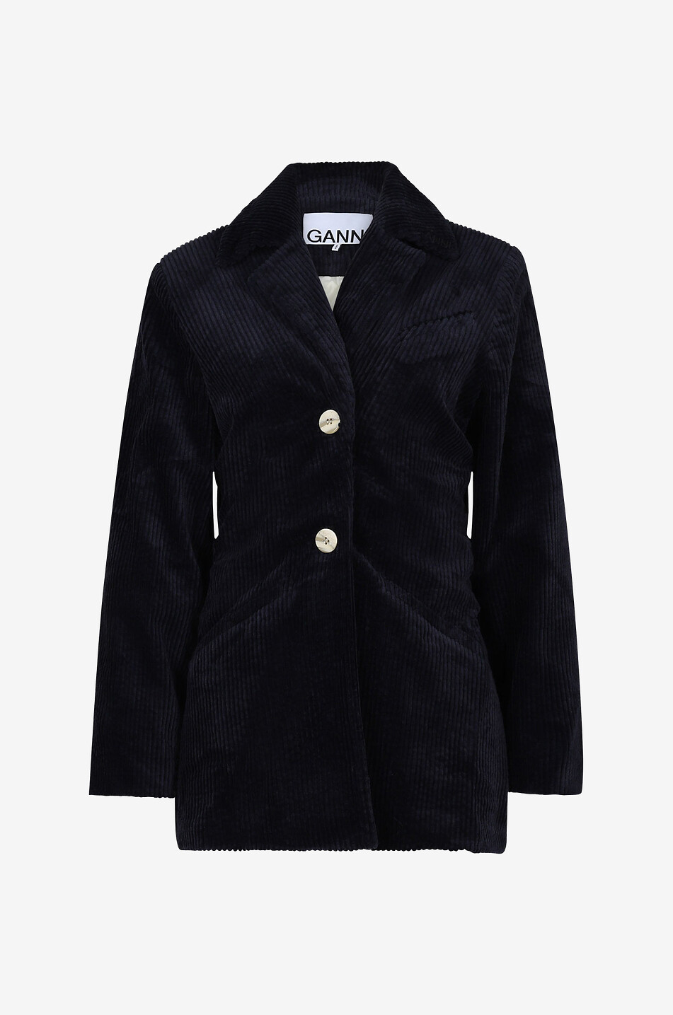 Blazer à boutonnage simple en velours côtelé