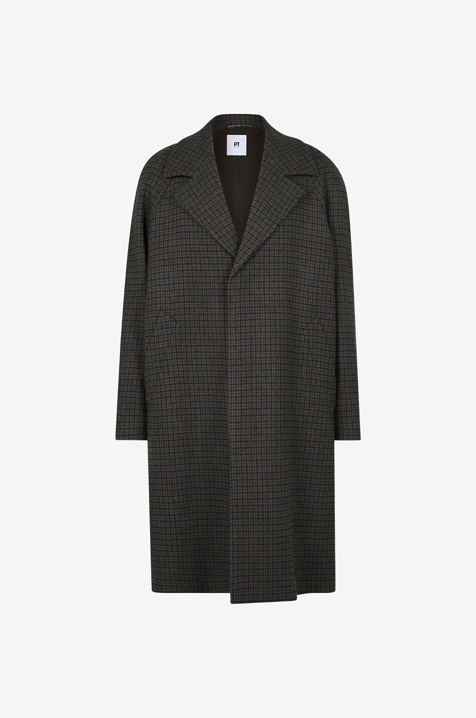 Manteau en laine vierge à carreaux