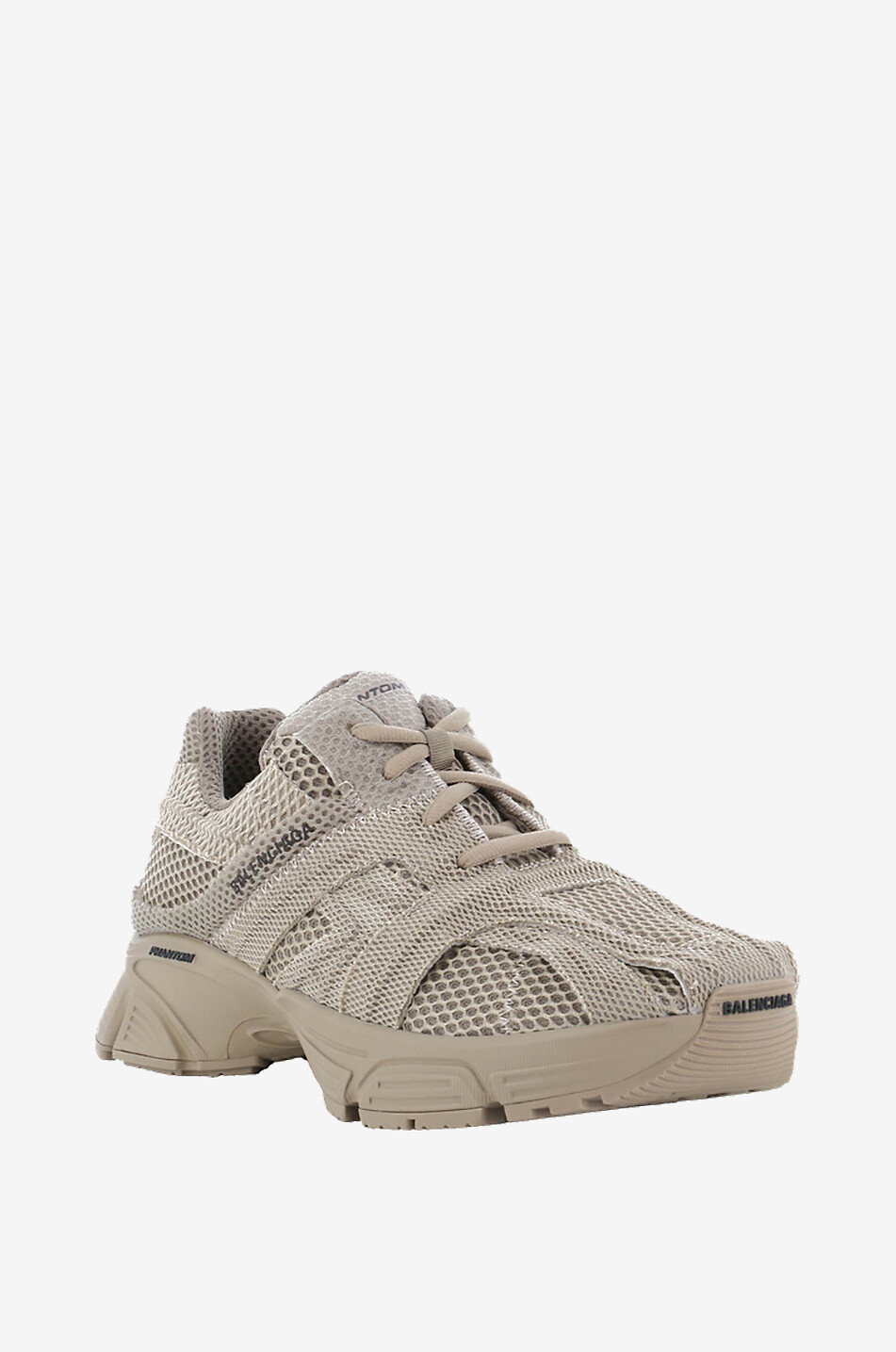 BALENCIAGA Phantom mesh lace-up low-top sneakers Women BROWN 1